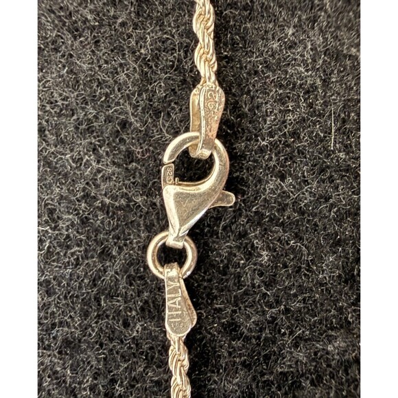 925 Sterling Silver 20" Cable Chain Silver Bells and Bow Pendant Necklace - Picture 5 of 7